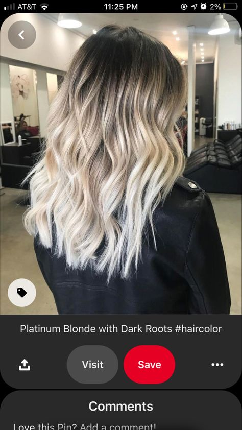 Platinum Blonde With Root Melt, Dark Roots Blonde Ends Balayage, Butter Blonde Balayage Dark Roots, Melted Roots Blonde, Root Stretch Hair, Root Stretch Hair Blonde, Shadow Root Blonde, Icy Blonde Balayage, Dark Ombre Hair