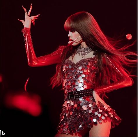 Lisa Singing On Stage, Lisa Concert Outfits, Lisa On Stage, Lisa Concert, Best Friends Shoot, Posing Guide, Black Pink Songs, Kpop Fashion Outfits, Blackpink Fashion