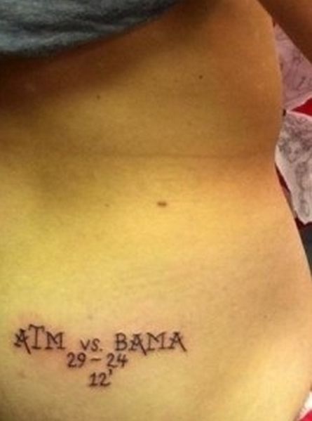 Aggie fan or Bama fan who lost a bet? Alabama Tattoos, Sport Tattoos, Crimson Tide Fans, Fan Tattoo, Alabama Fans, Texas Aggies, Texas A M University, The Score, Texas A&m