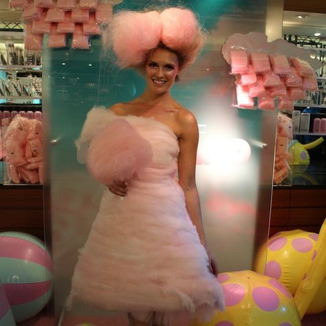 Cotton Candy MAC Playland style Fashion Forward | Fashion Trend Forward Cotton Candy Costume Women, Cotton Candy Costume Diy, Cotton Candy Outfit, Cotton Candy Halloween Costume, Two Person Costumes, Candy Land Costumes, Karneval Outfit, Cotton Candy Costume, Candy Outfit