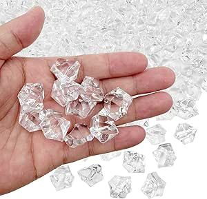 Fake Crushed Ice Cubes, Vase Fillers, 150 pcs 16*22 mm Fake crushed Ice Cubes Artificial Acrylic Crystal Rocks Diamonds for Vase Fillers, Party Favor, Wedding Decoration (0.86*0.62inch,Clear) Fake Ice Cubes, Party Favor Wedding, Ice Rock, Crystal Rocks, Plastic Ice Cubes, Jewelry Ornaments, Decoration Photography, Acrylic Vase, Fake Diamond