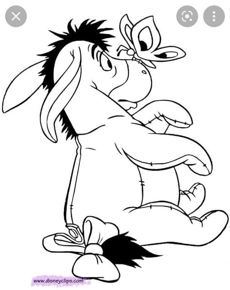 Eeyore Coloring Pages, Disney Coloring Sheets, Disney Sleeve Tattoos, Winnie The Pooh Drawing, Drawing Lessons For Kids, Disney Colors, Silhouette Stencil, Cartoon Coloring Pages, Disney Castle