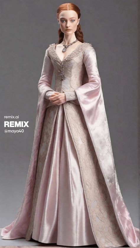 Medieval Inspired Fashion Modern, House Stark Dress, Fairytale Dress Medieval, Cersei Dress, Medieval Dress Royal, Queen Dress Royal Medieval, Queen Outfits Royal Medieval, Medieval Dress Aesthetic, Historical Dresses Medieval