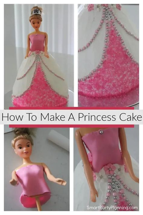 Learn how to make an easy Princess cake like a pro. There is nothing quite like a homemade birthday cake, and this Princess Barbie cake is incredibly simple to make. With a splash of pink, and easy decoration, this will be your daughter’s favorite birthday cake ever.  She will be guaranteed to love it. A little girl can't grow up without having one doll cake in her lifetime. Easy Princess Cake, Cake Pop Recipes, Homemade Birthday Cake, Dollar Diy, Princess Cupcakes, Princess Birthday Cake, Homemade Birthday Cakes, Cake Pop Recipe, Homemade Birthday