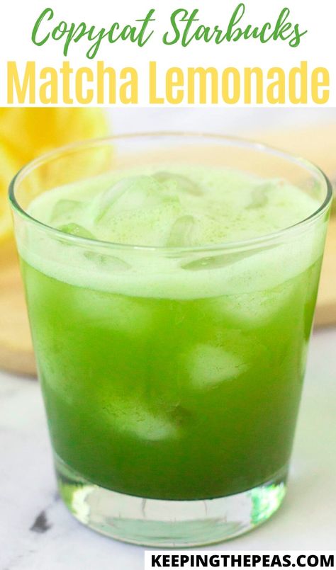 Starbucks Matcha Lemonade Recipe, Matcha Limeade, Matcha Lemonade Starbucks, Sweet Matcha Drink Recipes, Fruity Matcha Drinks, Matcha Juice Recipe, Healthy Matcha Recipe Drinks, Iced Matcha Tea, Matcha Recipe Drinks