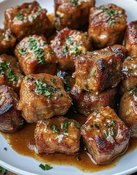 Easy Cooking Ideas | Garlic Pork Bites 🧄🥩🍋 | Facebook Pork Loin Bites Recipes, Garlic Pork Bites, Easy Cooking Ideas, Pork Bites, Garlic Pork, Boneless Pork Chops, Boneless Pork, Instapot Recipes, Pork Loin