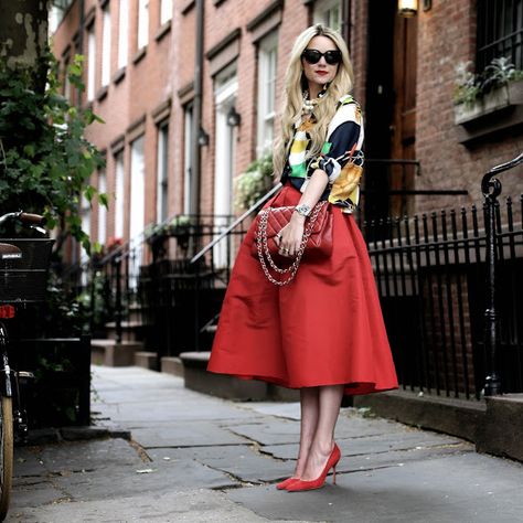 // lately // Red Midi Skirt, Blair Eadie, Lady Like, Atlantic Pacific, Ball Gown Skirt, Y2k Aesthetic Outfits, Red Skirt, Looks Street Style, Red Skirts