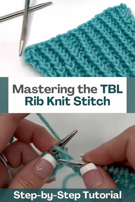 Are you ready to elevate your knitting game and add a touch of sophistication to your projects? Look no further than the TBL Rib Knit Stitch Tutorial! TBL, which stands for "through the back loop," takes the classic 1 x 1 knit rib and transforms it into a visually striking raised rib pattern that will impress everyone who sees it. In this step-by-step tutorial from Knit and Crochet Ever After, we'll dive into the world of TBL rib knitting and discover how this simple technique can make a... Rib Stitch Knitting Pattern, Knit Stitch Tutorial, Ribbing Knitting, Twisted Rib Stitch, Slip Stitch Knitting, Rib Stitch Knitting, Rib Knitting, Knitting Crafts, Knitting Hacks