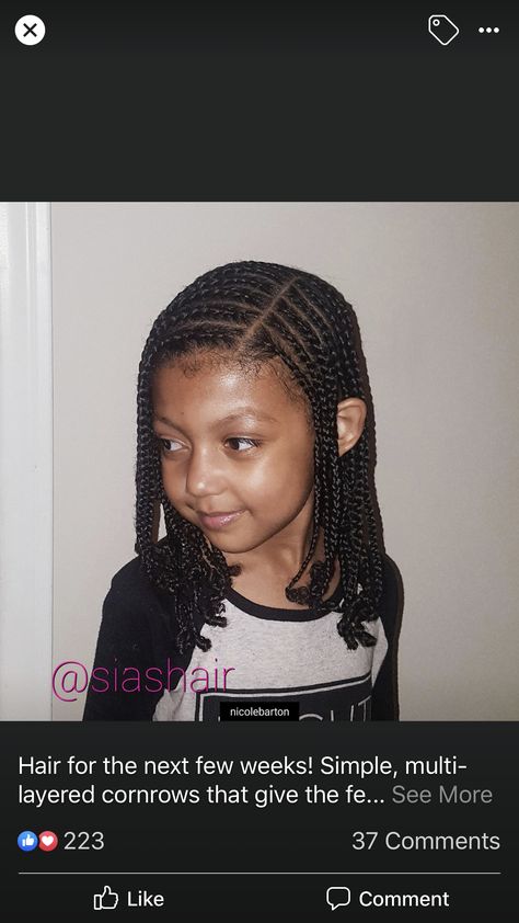 Simple Protective Styles Natural Hair, Simple Braids For School, Braided Hairstyles For Black Women By Hair Pattern, Easy Braids Natural Hair, Easy Cornrows Hairstyles, 4c Natural Hairstyles Cornrows, Short Hair Cornrow Hairstyles, Simple Natural Braided Hairstyles, Hair Styles For School Easy Kids Black Natural