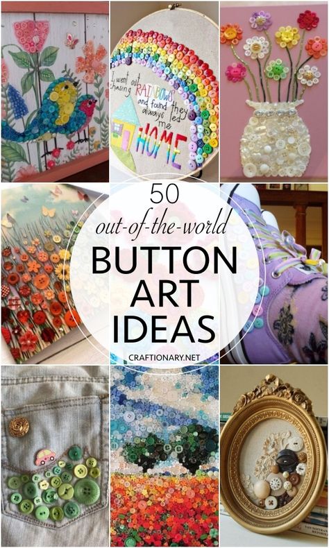 Embroidery And Buttons Ideas, Arts And Crafts With Buttons, Craft Using Buttons, Memorial Art Projects, Uses For Buttons, Art Using Buttons, Beads Pictures Ideas, Things To Make Out Of Buttons, Craft Ideas With Buttons