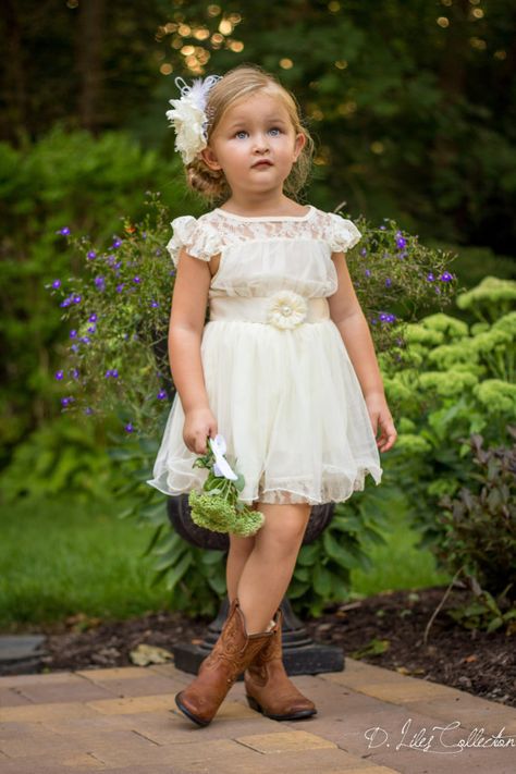 Long dress with cowboy boots