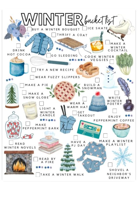 Cottage Core Winter Aesthetic, January Bucket List, January Vibes, Seasonal Bucket List, Winter Hygge, Winter Veggies, Christmas Bucket List, Winter Wellness, Seasonal Living