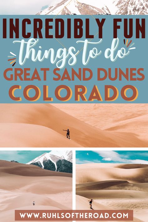 Sand Dunes Colorado, Colorado National Parks, Great Sand Dunes National Park, Colorado Travel Guide, White Sands National Monument, Road Trip To Colorado, Great Sand Dunes, Explore Colorado, Sand Dunes National Park