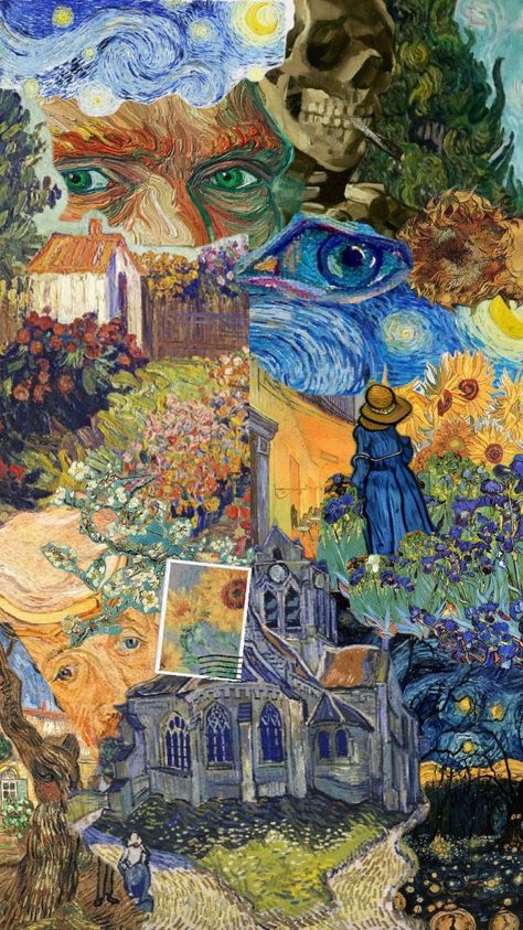 #vangogh #art Artist Wallpaper, History Jobs, فنسنت فان جوخ, Gcse Art Sketchbook, Art Van, Van Gogh Art, Gcse Art, Collage Art Mixed Media, Mixed Media Collage