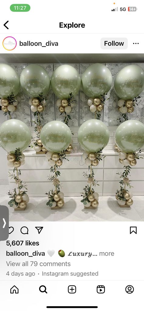 Prom Balloons, Baptism Decorations Boy, Balloon Table Centerpieces, Green Wedding Decorations, Baptism Centerpieces, Christening Decorations, First Communion Decorations, Green Centerpieces, Communion Decorations