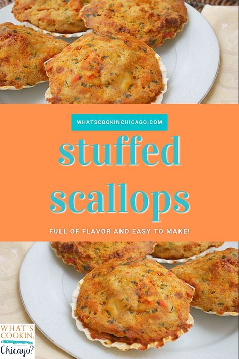 Stuffed Scallops, Bay Scallops, Fried Scallops, Tailgate Snacks, Scallops Recipe, Fish Monger, Seafood Dinner Recipes, Grilled Scallops, Grilled Oysters