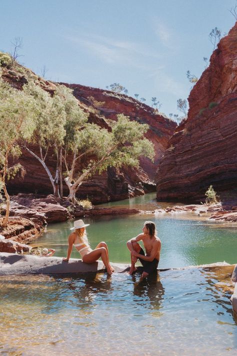 karijini water hole Karijini National Park, South Australia Road Trip, Travel Australia Road Trips, Western Australia Aesthetic, Aus Travel, Australia Lifestyle, Recharge Your Soul, Australia Life, Australia Road Trip