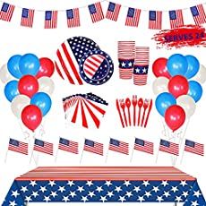 30 Awesome Fourth of July decorations ideas to DIY this Patriotic Day - Hike n Dip America Themed Party, American Flag Banner, Patriotic Decorations Party, Patriotic Centerpieces, Small American Flags, Memorial Day Decorations, Fourth Of July Decorations, July Fourth, Patriotic Party