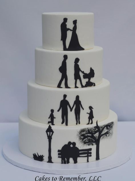 Cakes to Remember - Home Cakes For Couples, Wedding Cake 4 Tier, 10th Anniversary Cake, Ruby Wedding Anniversary Cake, Faux Wedding Cake, Fake Wedding Cake, 40th Wedding Anniversary Cake, Golden Anniversary Cake, Fake Wedding Cakes