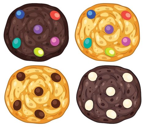 Vector gratuito colección de galletas de... | Free Vector #Freepik #freevector #clipart #galletas #galletas-dibujo #pan-animado Winter Reception, Cookie Drawing, Colored Cookies, Cookie Clipart, Oh Fudge, Classroom Clipart, Food Texture, Food Clipart, Cookies For Kids