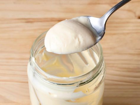 Immersion Blender Mayo, Sesame Oil Recipes, Raw Goat Milk, Homemade Mayonnaise Recipe, Just Egg, Mayonnaise Recipe, Goat Farm, Homemade Mayonnaise, Immersion Blender