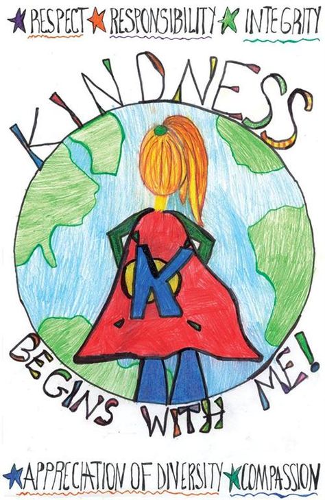 kindness Act Of Kindness Drawing, Respect Poster Ideas, Kindness Drawing Ideas, Anti Bully Poster Aesthetic, Kindness Posters Schools, School Wide Kindness Initiatives, What Is Kindness, Antibullying Ideas Poster For Kids, Pen Skills