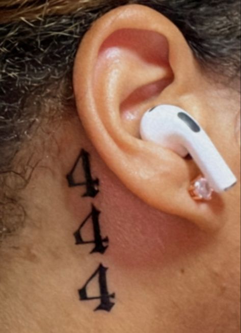 444 Tattoo Behind The Ear Men Ear Tattoo Behind The, 444 Tattoo Ideas Behind Ear, Behind Ear Tattoo Men Ideas, 333 Tattoo Behind Ear, 444 Tattoo Neck, 444 Neck Tattoo, 444 Tattoo Behind Ear, Behind Ear Tattoo Men, Tattoo Behind The Ear