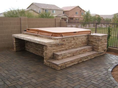 Hot Tub Landscaping Surround | what is the cost of a spa surround depending on the spa surround model ... Hot Tub Bar, Hot Tub Landscaping, Hot Tub Time Machine, Hot Tub Surround, Hot Tub Designs, Hot Tub Patio, Diy Hot Tub, Tub Enclosures, Hot Tub Deck