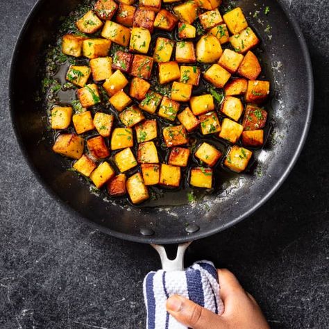 Brabant Potatoes (Crispy Butter-Fried Potatoes with Parsley and Garlic) | America's Test Kitchen Recipe Brabant Potatoes, Parboiled Potatoes, Potatoes Crispy, Crispy Oven Fries, Cooking App, America's Test Kitchen Recipes, Adobo Chicken, Kitchen Recipe, Cooks Illustrated