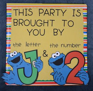 cookie monster party idea...LOVE this for Liam this year! Party Poster Ideas, Birthday Poster Ideas, Front Door Numbers, Cookie Monster Birthday Party, Cookie Monster Party, Elmo And Cookie Monster, Cookie Monster Birthday, Elmo Birthday Party, Second Birthday Ideas