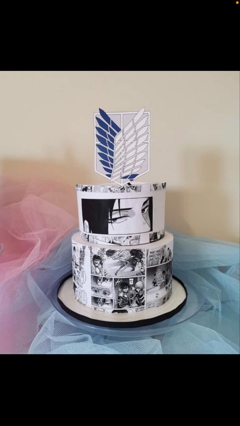 Eren Yeager Cake Ideas, Attack On Titan Cake Ideas, Attack On Titan Cake, Attack On Titan Ymir, Ymir Aot, Sweet Sixteen Themes, Anime Cake, 21st Cake, Birthday Cake Pictures