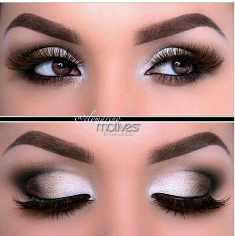 Silver And Black Eye Shadow Wedding Hairstyles And Makeup, Make Up Studio, Makeup Tip, Makijaż Smokey Eye, Make Up Looks, Makeup Goals, Eye Make, Wedding Hair And Makeup, Love Makeup