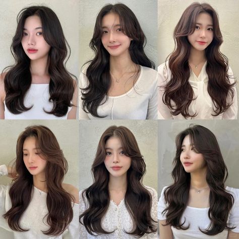 Build Perm Korean, Korean Perm Long Wavy Hair, Korean Wave Perm Long Hair, Korean C Curl Perm Medium Hair, Korean Curl Hairstyle, Korean Perms Women, Mid Length Loose Curls, Volume Perm Korean, Types Of Korean Perm