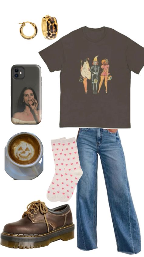 Retro vintage outfits ideas for fall inspo for autumn Halloween festive outfit Vintage Outfits Ideas, Graphic Tee Outfit Fall, Outfit Ideas Halloween, Retro Vintage Outfits, Graphic Tee Outfit, Graphic Tee Outfits, Halloween Graphic Tees, Halloween Graphic, Autumn Halloween