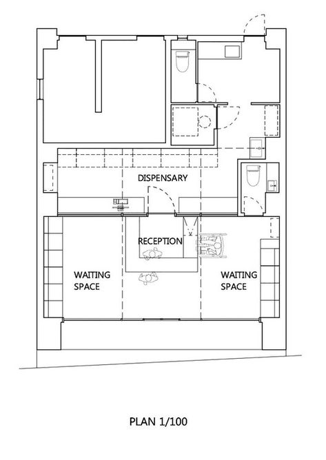 Pharmacy in Omori,Floor Plan Pharmacy Interior Design Modern, Pharmacy Floor Plan, Pharmacy Layout, Pharmacy Plan Architecture, Pharmacy Layout Plan, Small Pharmacy Design, Pharmacy Building, Interior Design Pharmacy, Store Counter Design