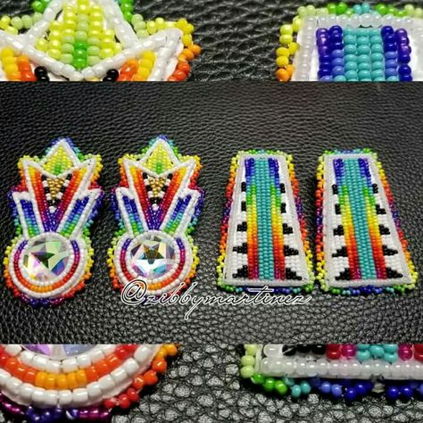 Powwow Beadwork, Indian Beadwork, Native American Beadwork Patterns, Beautiful Beaded Earring, Native Beading Patterns, Beaded Earrings Native, Beadwork Designs, Native Beadwork, Beautiful Beadwork