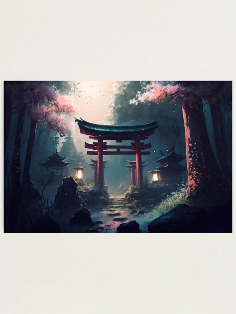 Sakura Forest, Japanese Torii Gate, Japanese Torii, Beauty Of Japan, Forest Poster, Torii Gate, Japan Culture, Traditional Japanese, Cherry Blossoms