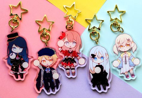 "2.5\" double-sided acrylic keychain of each unit leader from Project Sekai. - Ichika Hoshino - Minori Hanasato - Kohane Azusawa - Tsukasa Tenma - Kanade Yoisaki I will most likely not restock any keychains of just *one* character, unless there is enough demand for it. *all photos are taken with protective film on." Project Sekai Merch, Project Sekai Plush, Scaramouche Keychain, Project Sekai Keychain, Prsk Plushies, Demon Child, Kwai Anime Keychain, Ichika Hoshino, Kanade Yoisaki