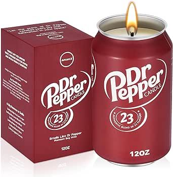 Doctor Pepper Candle - Smells Like The Real Soda - Cute Candles for Cool Gifts - Funny Candles for Any Occasion - Cute Things for Aesthetic Room Decor - Cool Candles for Cool Things - Trendy Candles Things I Own In My Dr, Cool Christmas List Ideas, Cheap Cute Gifts For Boyfriend, Christmas Gift Baskets Boyfriend, Stuff For Teens For Christmas, Dr Pepper Gifts Ideas, Things To Put On Your Christmas Wishlist, Amazon Cool Stuff, Gifts For Your Best Friend Birthday