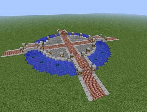 [MineCraft Build] Spawn, Intersection or Town Center Minecraft Project Minecraft Village Center, Town Center Minecraft, Minecraft Town Center Ideas, Minecraft Town Center, Minecraft Server Spawn Ideas, Cool Minecraft Creations, Finding A Hobby, Hobbies For Kids, Minecraft Tips