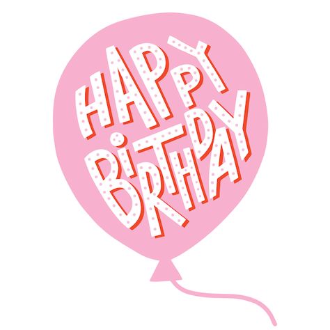 Printable Birthday Cards | Pink Balloon Birthday Cards Pink, 60th Birthday Poems, 50th Birthday Poems, Cookie Themes, Art Igcse, Diy Birthday Cards, Happy Birthday Poster, Happy Birthday Pink, Printable Birthday Cards