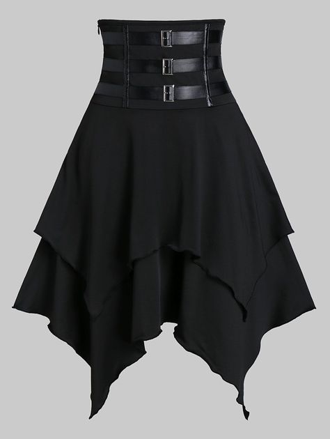 DressLily.com: Photo Gallery - Faux Leather Strap Lace-up Layered Handkerchief Skirt with Bardot Top Spring Sweater Outfits, Spring Sweaters, Handkerchief Top, Handkerchief Skirt, Fashion Accessories Photography, Jacquard Skirt, Bardot Top, Spring Sweater, Two Piece Dress