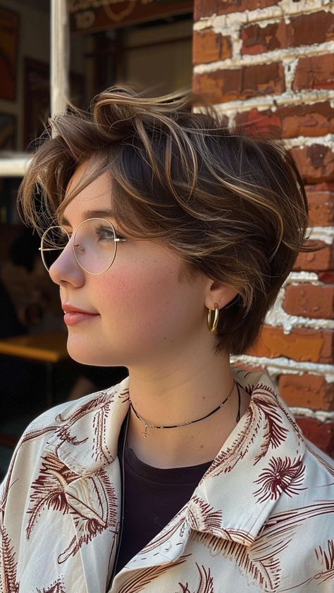 Short Manageable Hair For Women, Pixie Hairstyles Middle Part, Short Women Haircuts Pixie, Feminin Short Hair, Short Hair With Oval Face, Frizzy Pixie Haircut, Short Queer Haircuts Round Face, Short Undercut Women, Shaggy Short Hair Side Part