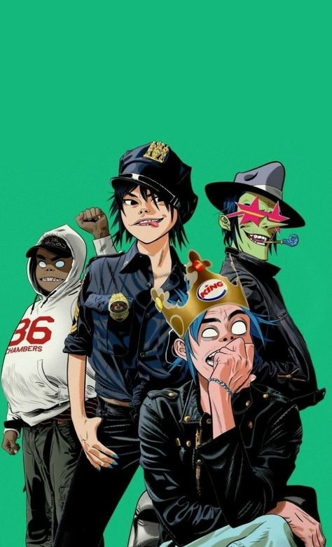 Gorillaz lockscreen/wallpaper Gorillaz Albums, Jamie Hewlett Art, Gorillaz Noodle, Gorillaz Fan Art, Russel Hobbs, Baba Jaga, Demon Days, Monkeys Band, Gorillaz Art