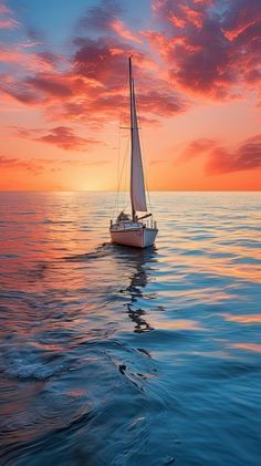 Sailboat Sunset Painting, Seascape Photos, Sea And Sunset, Sailboat Photography, Boat Wallpaper, Seascape Photography, Visual Metaphor, Surreal Photos, Wallpaper Ipad