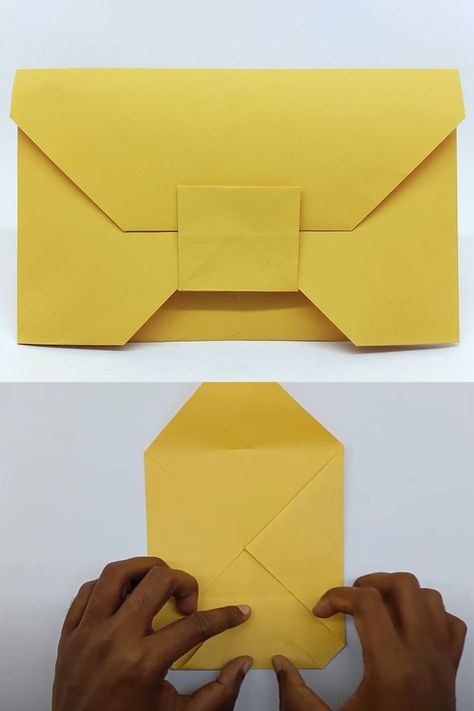 Envelope From Paper, Make Paper Envelope, Origami Envelope Easy, Envelope Origami, Simple Origami, Envelope Making, Origami Step By Step, Origami Envelope, How To Make An Envelope