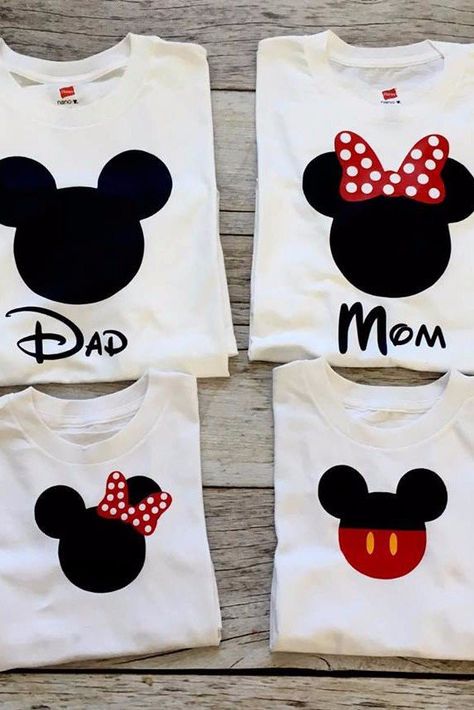 24 Disney Gifts the Entire Family Will Love Minie Mouse Party, Minnie Mouse Birthday Theme, Family Disney Shirts Matching, Disney Trip Outfits, Mickey Mouse First Birthday, Disney Family Vacation Shirts, Bolo Minnie, Minnie Mouse Outfits, Family Disney Trip