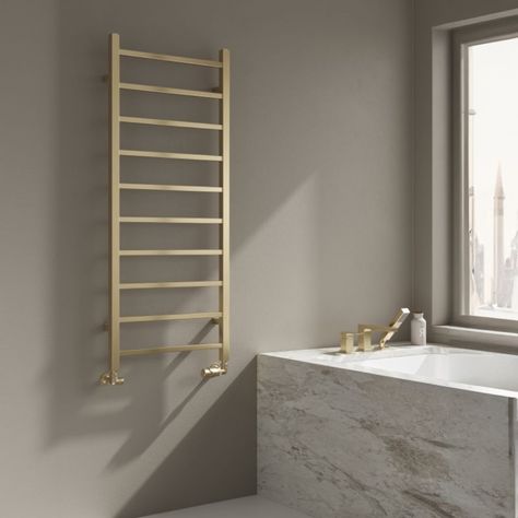 Let's Talk Ladder Towel Rails 🔥 Ladder towel rails have gained popularity for their sleek, modern design and practical functionality. They offer an efficient way to dry multiple towels simultaneously while also adding a stylish, contemporary touch to any bathroom space. We have a huge range of designs, finishes and outputs available for you to choose from. Swipe to see our favourites 😍 Comment below which you would choose for your bathroom ✨ 1) Cavell Designer Towel Radiator Copper Lacque... Radiator Bathroom, Bathroom Radiator, Roll Banner, Traditional Radiators, Radiators Modern, Flat Panel Radiators, Villa Interior, Horizontal Radiators, Bathroom Radiators