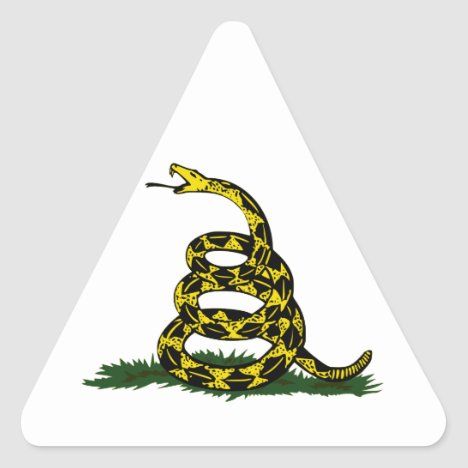 Coiled Gadsden Flag Snake Triangle Sticker #2A Gadsden Flag, Create Custom Stickers, Print Stickers, Sticker Labels, Custom Stickers, Tea Party, Water Bottles, Flag, Water