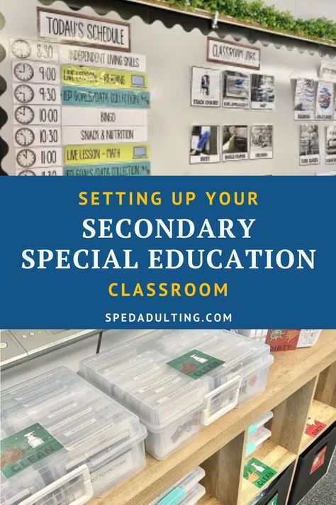 Mds Classroom Activities, Functional Academics Classroom, Life Skills Room Setup, High School Task Boxes Special Education, Secondary Life Skills Classroom, Fun Special Education Activities, Resource Room Middle School, Highschool Sped Classroom, Life Skills Special Education High School Vocational Tasks